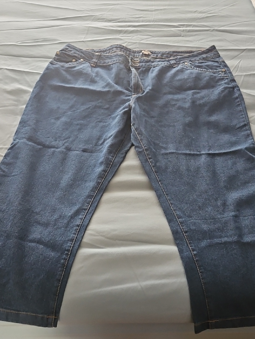 Woman Within Dark Blue Flare Jeans